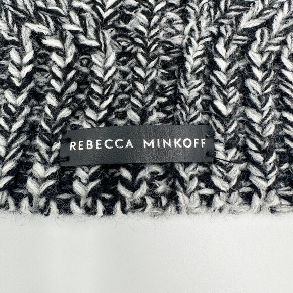 Rebecca Minkoff New Beanie Arm Warmers Marled Set in Black One Size NWT - Picture 6 of 10